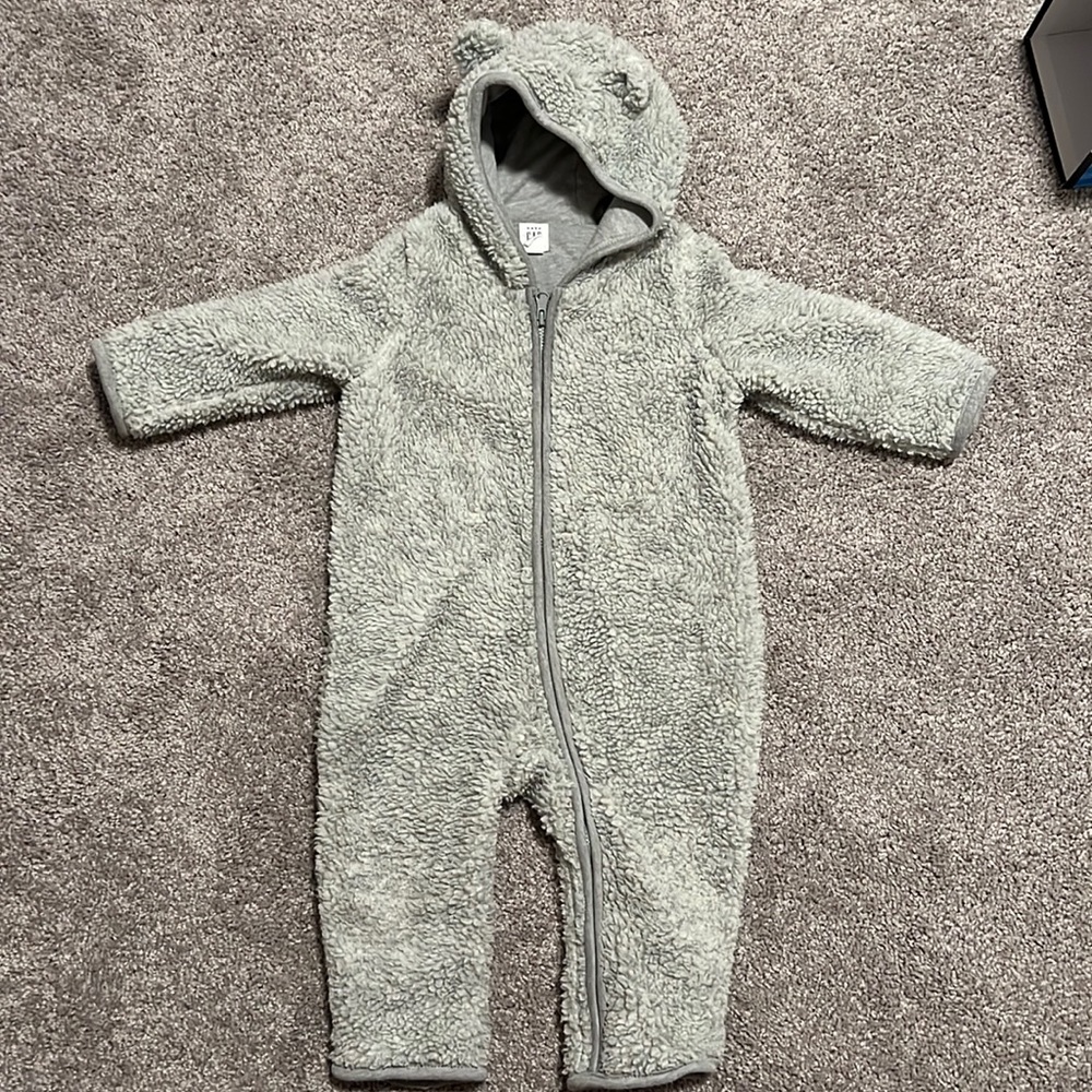 Baby Gap Sherpa hooded one piece